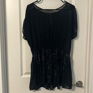 Forever 21 black sequin blouse